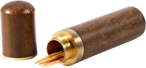Toothpick Holder Pocket, Blackwood Portable Toothpick Holder, Delicate Wood Toothpick for Storing Toothpicks, Bead, Ear Pick, Cotton Swabs and Other Small Items in Kuwait