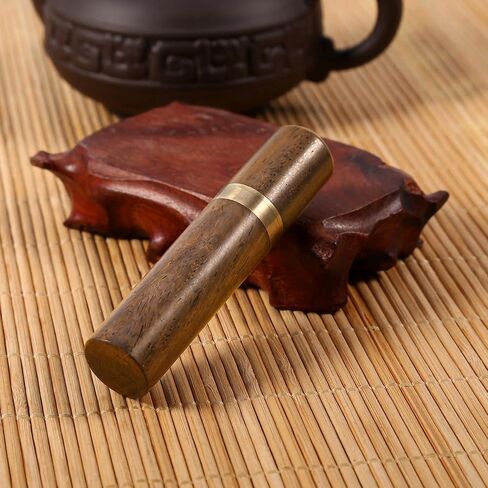 Toothpick Holder Pocket, Blackwood Portable Toothpick Holder, Delicate Wood Toothpick for Storing Toothpicks, Bead, Ear Pick, Cotton Swabs and Other Small Items in Kuwait