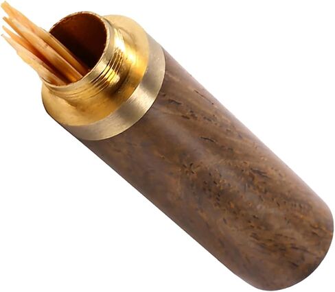Toothpick Holder Pocket, Blackwood Portable Toothpick Holder, Delicate Wood Toothpick for Storing Toothpicks, Bead, Ear Pick, Cotton Swabs and Other Small Items in Kuwait