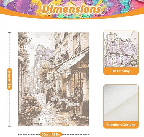 KEYIFA Paint by Numbers Adult Kit with Frame, 12x16 in, Reading Lady, Easy Painting Kits for Beginners, Paint on Clear Colored Canvas, Acrylic Pigment Drawing Paintwork, DIY Artwork Home Wall Decor in Saudi Arabia