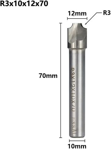 8 مم 10 مم زاوية زاوية حول الطاحونة نهاية الطاحونة R1.0-R12 HSS قاطع طحن قاطع CNC بت HSS Metal Milling Tool Cutter (R12x20x32x90L) in Kuwait