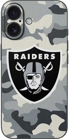 Skinit Phone Phone Skin متوافق مع iPhone 16 - NFL Las Vegas Raiders مرخص رسميًا in Kuwait