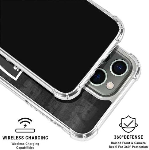 Skinit Clear Phone Case Compatible with iPhone 15 Pro Max - Officially Licensed NFL Las Vegas Raiders Black & White Design in Saudi Arabia