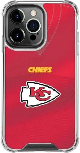 Skinit Clear Phone Case متوافق مع iPhone 15 Pro - تصميم فريق NFL Kansas City Chief Design in Saudi Arabia