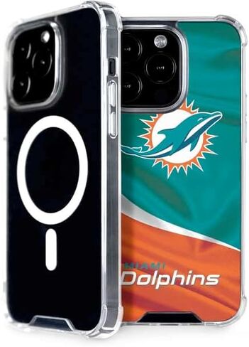 حالة Skinit Phone Case متوافقة مع Magsafe iPhone 13 Pro - تصميم NFL Miami Dolphins مرخص رسميًا in Saudi Arabia