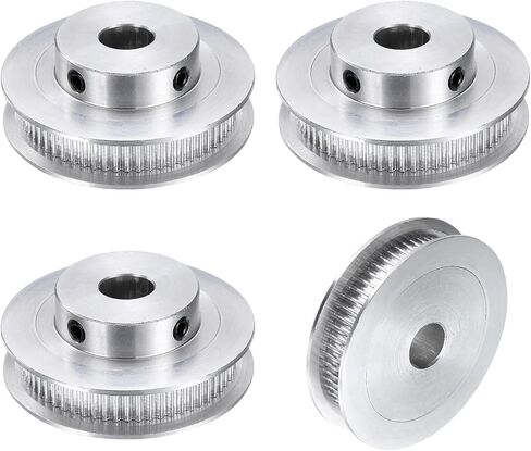 uxcell 4pcs GT-2 60T Pulley Synchronous Wheel 10mm Bore, Aluminum Timing Pulley 60 Teeth, Fit Width 6mm Timing Belt for 3D Printer CNC Machine in Saudi Arabia