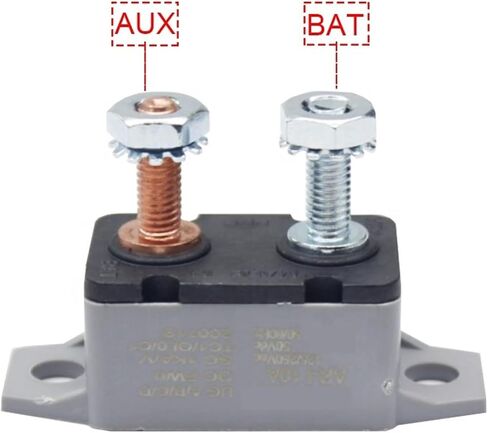 إعادة ضبط مفتاح حماية الحمل الزائد الحراري DC 12V 24V 5A 10A 15A 20A 25A 30A قاطع الدائرة التلقائي مع مسمار غطاء للسيارات (40A) in Kuwait