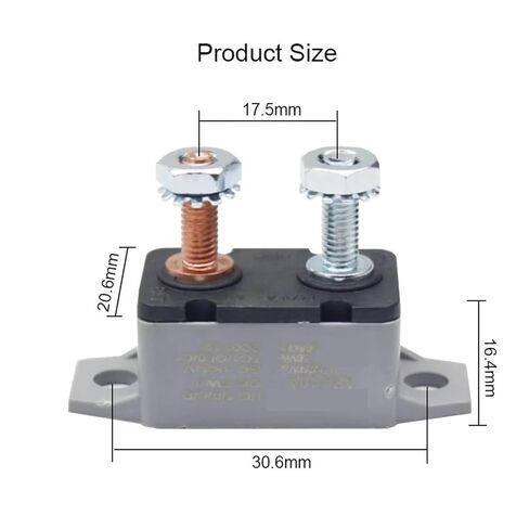 إعادة ضبط مفتاح حماية الحمل الزائد الحراري DC 12V 24V 5A 10A 15A 20A 25A 30A قاطع الدائرة التلقائي مع مسمار غطاء للسيارات (40A) in Saudi Arabia
