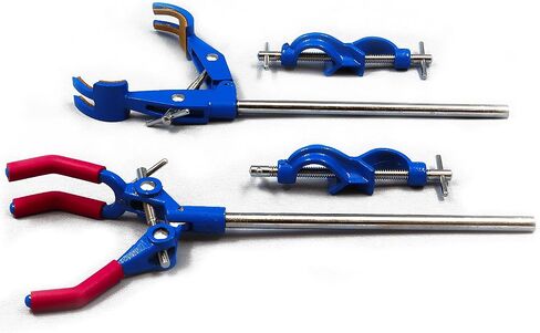 الدعم Ring Stand Professional Retort Stand -Ext -End من كل شيء - الضغط على المشابك المصبوب ورأس Boss ؛ قضيب الفولاذ المقاوم للصدأ 24 "، قاعدة ثقيلة (8" x5 ") (3 مشبك الإصبع + مشبك burtete + 2xboss رؤوس) in Saudi Arabia