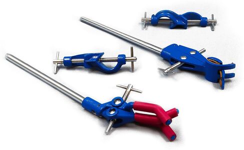 الدعم Ring Stand Professional Retort Stand -Ext -End من كل شيء - الضغط على المشابك المصبوب ورأس Boss ؛ قضيب الفولاذ المقاوم للصدأ 24 "، قاعدة ثقيلة (8" x5 ") (3 مشبك الإصبع + مشبك burtete + 2xboss رؤوس) in Saudi Arabia