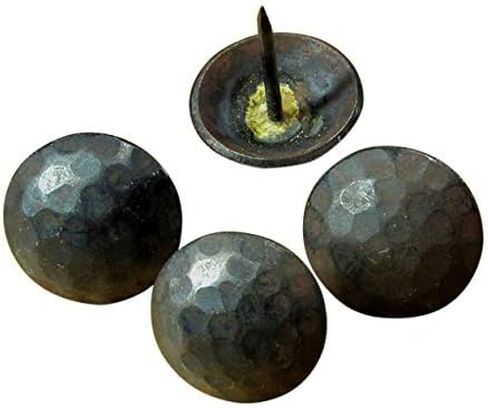 Clavos, 1" Round Hammered, Unfinished Iron, Decorative Door Nails, Lot of 6 in Saudi Arabia