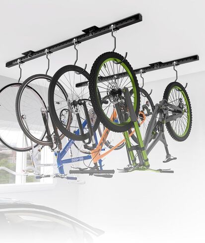 Bike Rack Celling Mount for Garage, Indoor Hangers Storage for 8 Bicycles, Heavy-duty Adjustable Bike Hooks for Garage Ceiling Support up to 640 lbs in Saudi Arabia