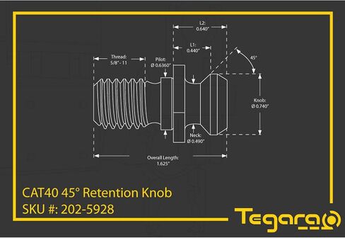 TEGARA CAT 40 5/8-11 45 PULL COST RETANETE CKOB for Fadal Mazak Hurco Tree 202-5928 (5) p in Saudi Arabia