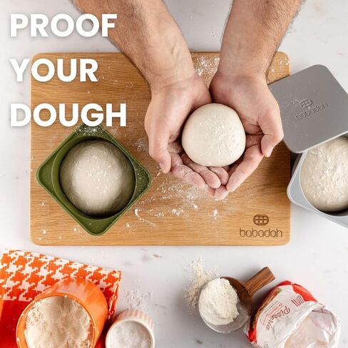 Babadoh Pizza Dough تدقيق حاويات السيليكون مع الأغطية | البيتزا صنع الملحقات | البيتزا المثالية | مجموعة من 3 | Multi Bright (1 التوت ، 1 برتقالي ، 1 الجير) | الحجم الأصلي (اصنع 12 "بيتزا) in Saudi Arabia
