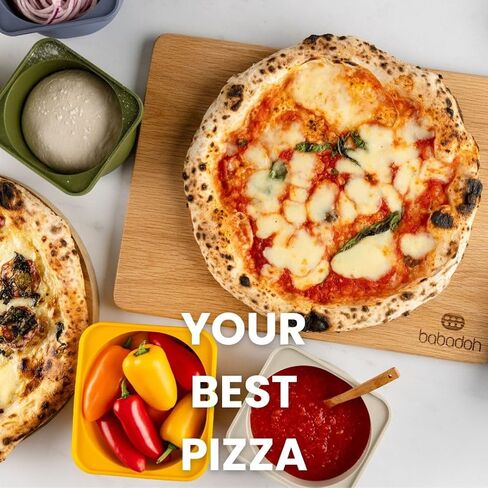 Babadoh Pizza Dough تدقيق حاويات السيليكون مع الأغطية | البيتزا صنع الملحقات | البيتزا المثالية | مجموعة من 3 | Multi Bright (1 التوت ، 1 برتقالي ، 1 الجير) | الحجم الأصلي (اصنع 12 "بيتزا) in Saudi Arabia