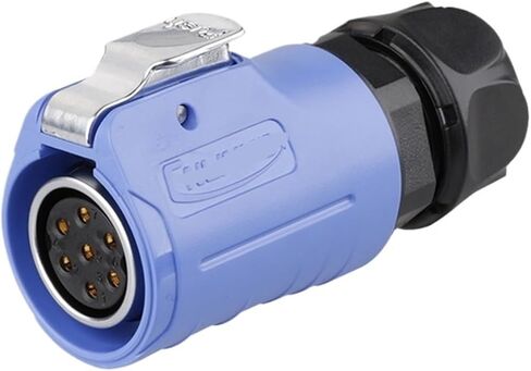 LP-20 aviation socket 7-pin four-hole flange reverse mount with fence female male connector(Flange reverse installation) in Saudi Arabia