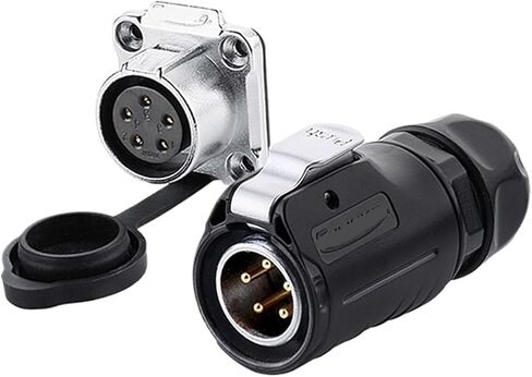 LP20 Aviation Socket 5-pin Fixed Panel Front Mount Cabinet Connector(Flange public seat) in Saudi Arabia