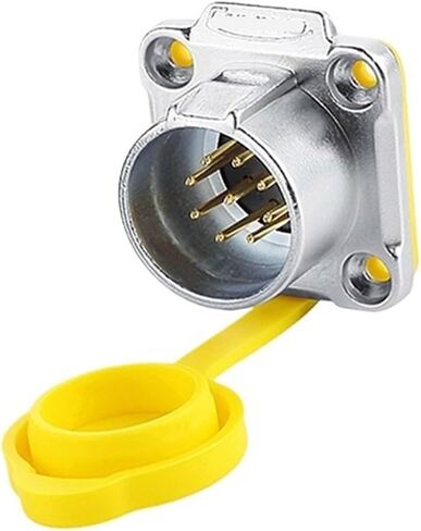 LP20 9-pin female male waterproof aviation socket yellow reverse IP68 connector UL(Flange public seat) in Saudi Arabia