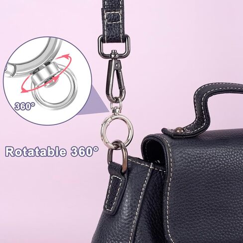 2 Sets Metal Spring Carabiners, Light Gold Swivel Lobster Clasps Clips with O Rings, Alloy Round Snap Spring Key Clips for Purse, Bag Chain, DIY Crafts for Men, Women (6PCS O Rings) in Kuwait