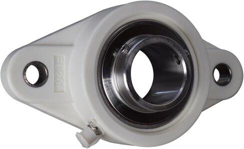 1-1/4" Stainless Steel Plastic Two Bolt Flange Bearing MUNCFL206-20, YCJT-1-1/4S by SpinCo in Saudi Arabia
