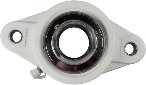 1-1/4" Stainless Steel Plastic Two Bolt Flange Bearing MUNCFL206-20, YCJT-1-1/4S by SpinCo in Saudi Arabia