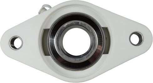 1-1/4" Stainless Steel Plastic Two Bolt Flange Bearing MUNCFL206-20, YCJT-1-1/4S by SpinCo in Saudi Arabia