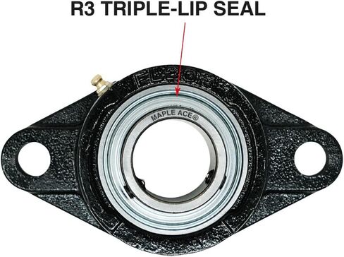 Maple Ace UCFL204 شفة تحمل 20 ملم ، بيضاوي 2-Bolt المحاذاة الذات in Kuwait