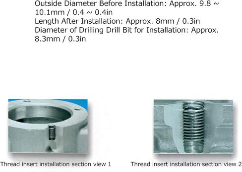 Stainless Steel Thread Inserts, Multi Pack, Thread Repair Tool, Sturdy SUS304 Construction, Metric and Inch Conversion, for Aluminum, Zinc, Plastic in Saudi Arabia
