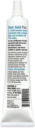 TTL Clear Gold Plus PTFE Grease ، Clear ، 3.5 Oz-NSF H1 Food Grade Lubricant متعددة الأغراض للحلقات O ، المحامل ، أبواب المرآب ، أدوات الطاقة ، السيارات ، الطابعات ثلاثية الأبعاد-غير ذرة ، مقاومة للصدأ in Saudi Arabia