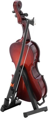 Yctze Charming 5.5in Wooden Miniature Cello نسخة طبق الأصل - نموذج أدوات جمالية مع حالة - الهدايا الموسيقية المصممة خصيصًا وحلي ديكو. in Kuwait