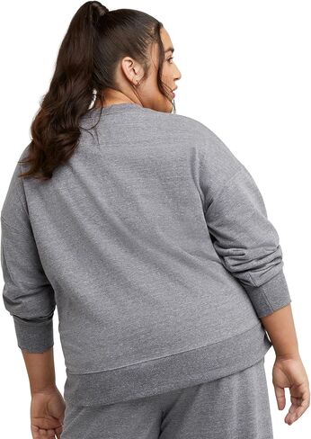 Hanes Women's Originals Terry French Terry ، قميص بلوفيل فريد خفيف الوزن ، متوفر في زائد in Saudi Arabia