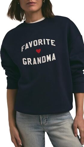 Women's Favorite Grandma Heart Logo Sweatshirt in Saudi Arabia