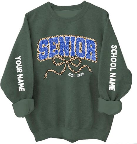 Godashop Personalize Senior 2026 SHIRT ، فئة 2026 قميص ، ملابس هدايا السنة الأولى لخريجي المراهقين ، فئة 2027 قمصان in Kuwait