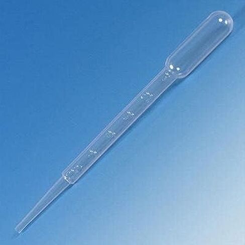 Globe Scientific 137135 LDPE Graduated Transfer Pipet, Small Bulb, Sterile, 3.0mL Capacity, 140mm Length, Pack of 400 in Saudi Arabia