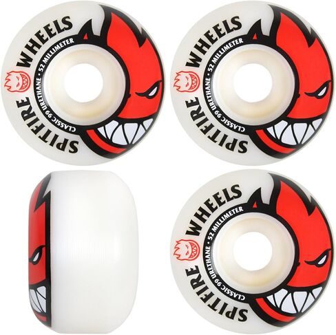 Spitfire Skateboard Wheels with Hybrid Ceramic Bearings Bighead 52mm White 99A in Saudi Arabia