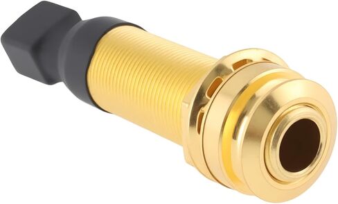 Endpin Jack Sound Pick-up Socket 6.35mm Output 2.5mm Input for Acoustic Guitar Accessories 60.5x15.6mm, Black in Kuwait