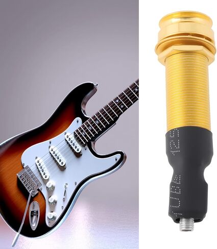 Endpin Jack Sound Pick-up Socket 6.35mm Output 2.5mm Input for Acoustic Guitar Accessories 60.5x15.6mm, Black in Kuwait