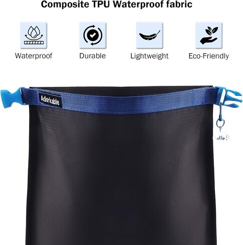 Waterproof Wet Bag for Swimsuit, Black Swim Bag for Beach Vacation Wet Clothes, Dry Bag for Camping Kayaking Boat Travel, Soap Travel Case, Black Band in Saudi Arabia