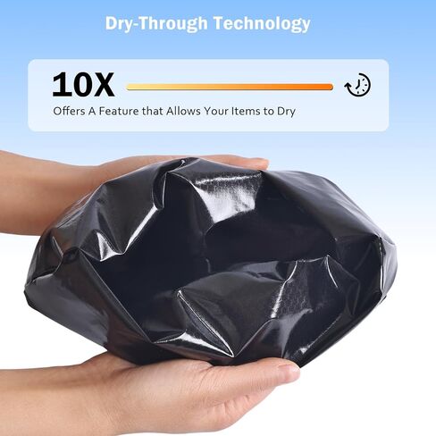 Waterproof Wet Bag for Swimsuit, Black Swim Bag for Beach Vacation Wet Clothes, Dry Bag for Camping Kayaking Boat Travel, Soap Travel Case, Black Band in Saudi Arabia