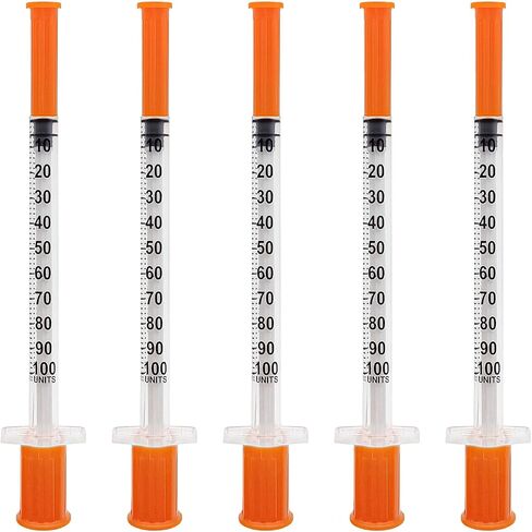 1cc/ml مع 31g 1/4 بوصة (6 مم) حزمة لوازم المختبر ملفوفة بشكل فردي من 100 in Saudi Arabia