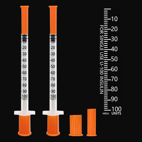 1cc/ml مع 31g 1/4 بوصة (6 مم) حزمة لوازم المختبر ملفوفة بشكل فردي من 100 in Saudi Arabia