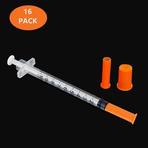 1cc/ml مع 31g 1/4 بوصة (6 مم) حزمة لوازم المختبر ملفوفة بشكل فردي من 100 in Saudi Arabia
