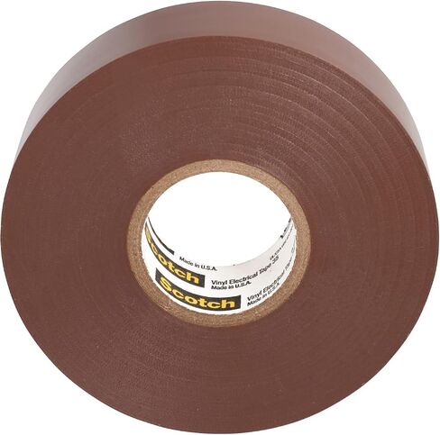 3M Scotch Vinyl Color Coding Electrical Tape 35, 3/4 in x 66 ft, Premium Grade, Flame Retardant, UV Resistant, Electrical and Mechanical Protection, Brown, 7 mil, 1 Roll in Saudi Arabia