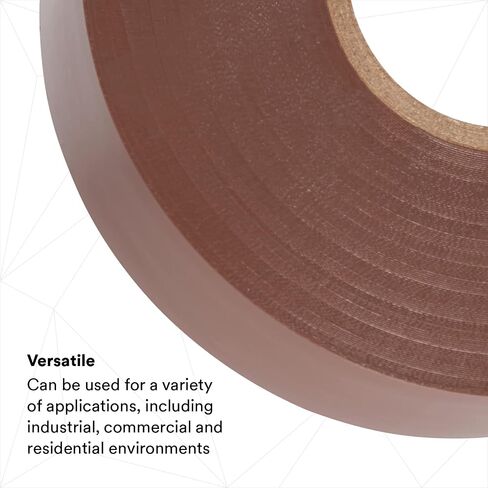 3M Scotch Vinyl Color Coding Electrical Tape 35, 3/4 in x 66 ft, Premium Grade, Flame Retardant, UV Resistant, Electrical and Mechanical Protection, Brown, 7 mil, 1 Roll in Saudi Arabia