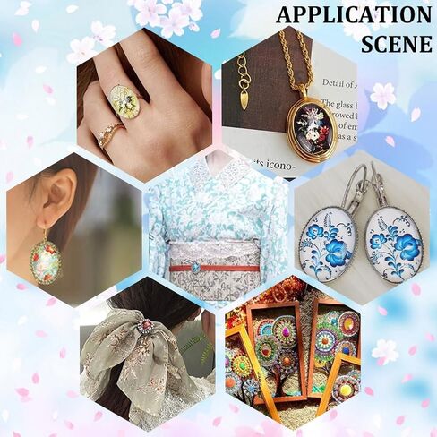 PH Pandahall 50pcs 25 أنماط كابوشونات زجاجية كابوشون 25 ملم قبة الزجاج الزجاجي قبة ، أحجار خمر بلاط الفسيفس in Saudi Arabia