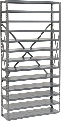 Global Industrial 13 Shelf Steel Shelving with (96) 4" H Plastic Shelf Bins, Blue, 36x12x72 in Saudi Arabia