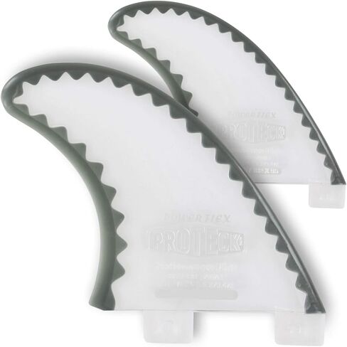 Pro Teck Power Flex 4.5 "Clear / Smoke Gray FCS Side Syrfboard Fins - مجموعة من 2 زعانف in Saudi Arabia