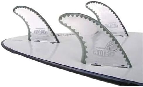 Pro Teck Power Flex 4.5 "Clear / Smoke Gray FCS Side Syrfboard Fins - مجموعة من 2 زعانف in Saudi Arabia