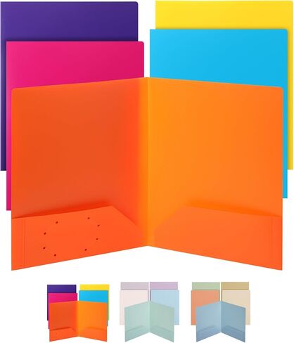 Mr. Pen- Plastic Folders with Pockets, 5 Pack, Letter Size, Lavender Twilight Colors, Pocket Folders for School in Saudi Arabia
