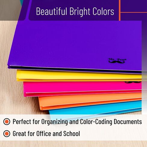 Mr. Pen- Plastic Folders with Pockets, 5 Pack, Letter Size, Lavender Twilight Colors, Pocket Folders for School in Saudi Arabia